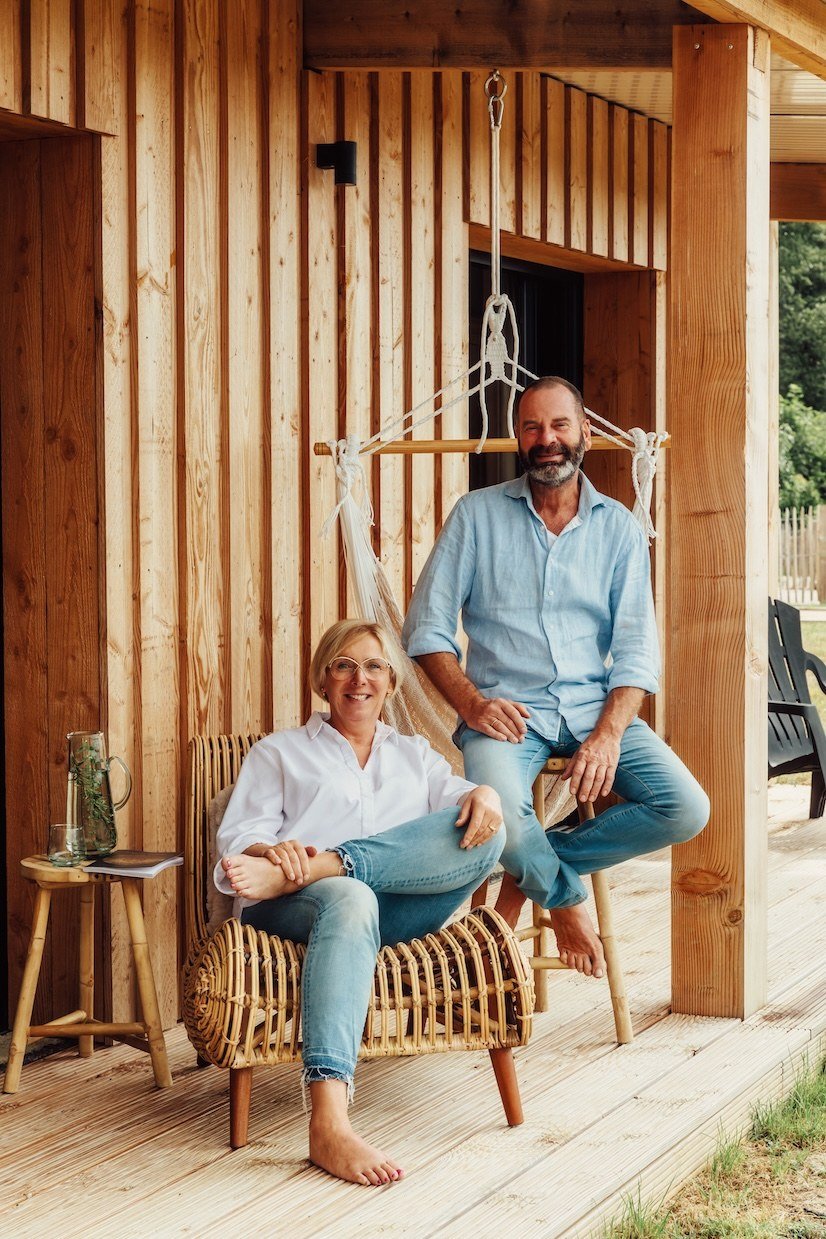 Edwin en Angela van der Hout bij Gite La Grange, Lalanne-Arque, Gers, Zuid-Frankrijk